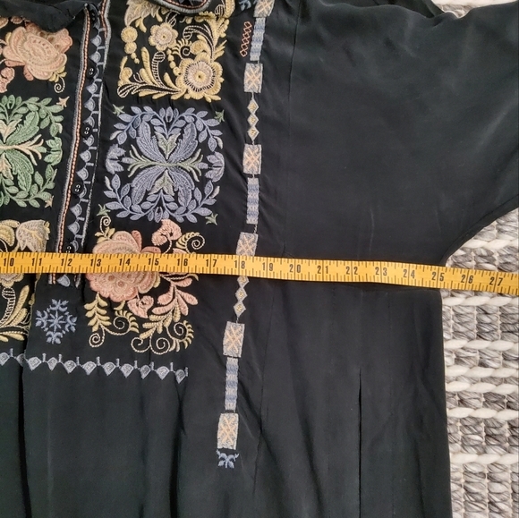 Johnny Was Embroidered Mrunal Long Sleeve Silk Tunic Size XXL - Picture 14 of 15
